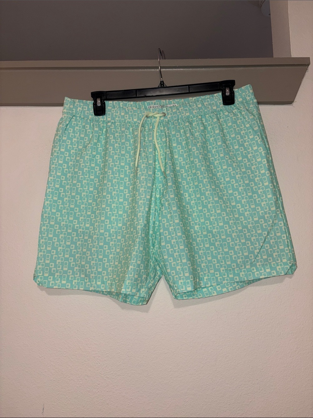 Criquet Men’s Green Patterned Swim Trunks SZ XXL NWT